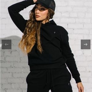 Zyia Active Black Relaxation Hoodie Large NWT